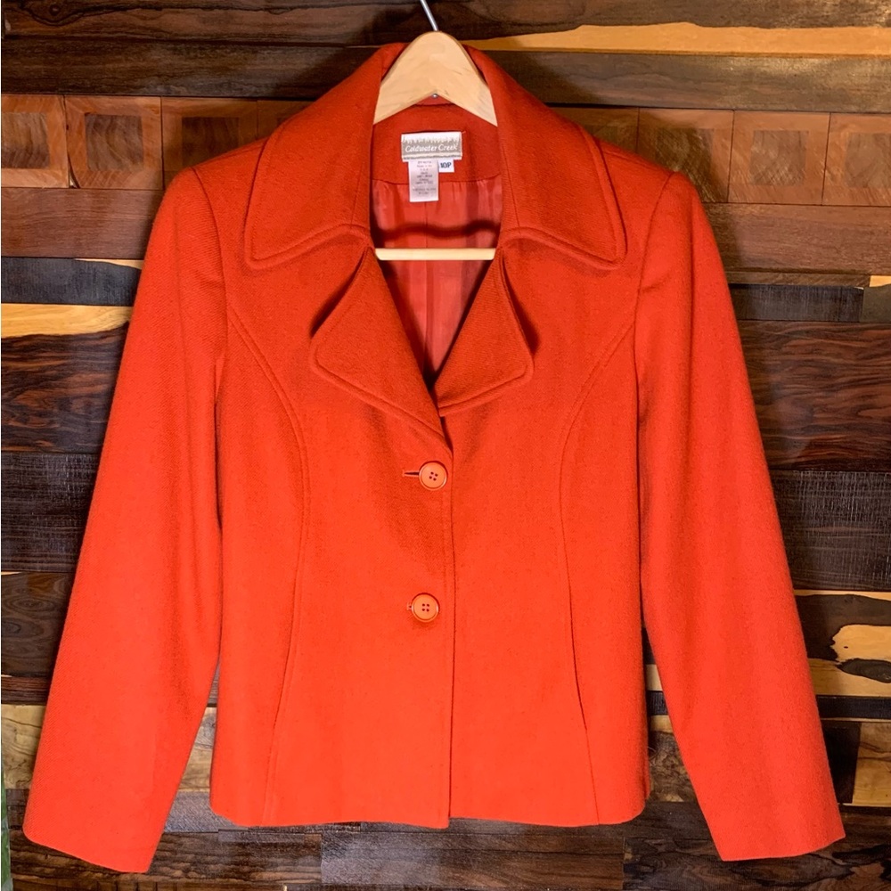 Orange Coldwater Creek 10P Wool jacket/blazer